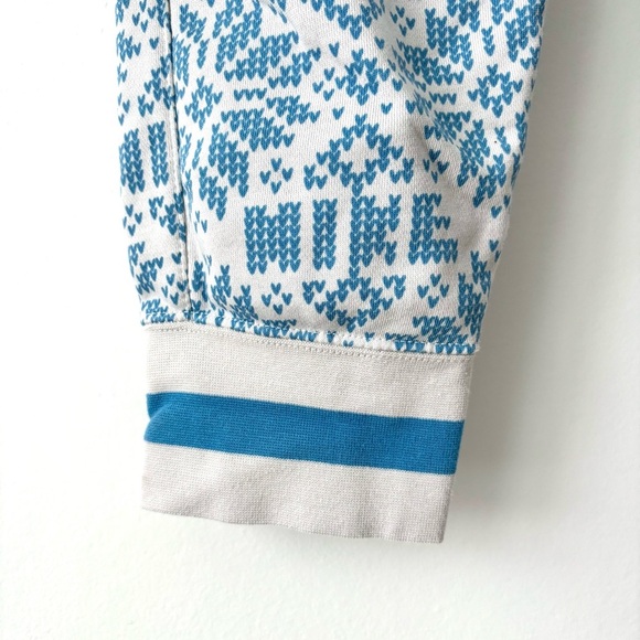 Nike Sportswear Club Fleece Holiday Sweatpants Blue White Snowflakes Jogger - Picture 6 of 10